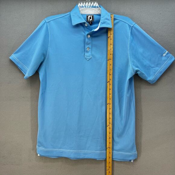 FootJoy Golf Polo Shirt Men's Size M Sky Blue Athletic Fit Menasha Athlesiure - Picture 11 of 12